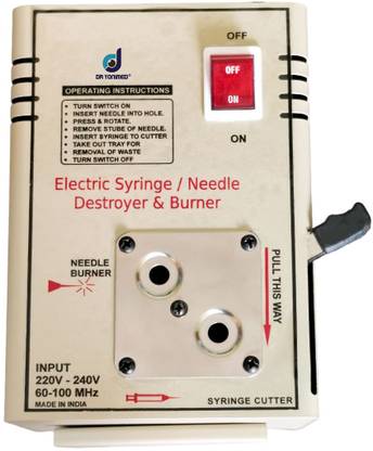 DR YONIMED Electric Needle Syringe Destroyer With 2 Slot Easy Operation Needle Cutter Needle Burner