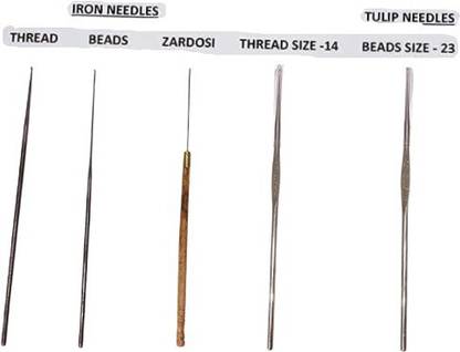 BYGONE Aari Needle Set of 5 Needles for Thread Work, Beads Work & Zardosi Work Hand Sewing Needle