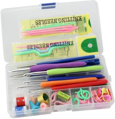 Naitik Creation Knitting Crochet Hook Needle Set 53Pcs Ergonomic Kit Hand Sewing Needle