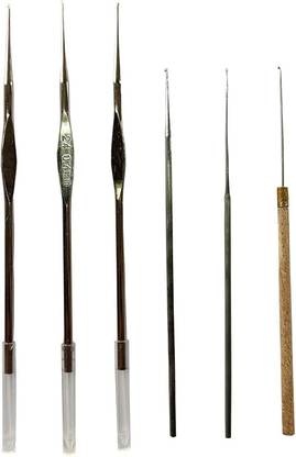 AWESOME STORE Aari Needles for Threads, Beads Zardosi Beading and Embroidery Tulip Needle Hand Sewing Needle