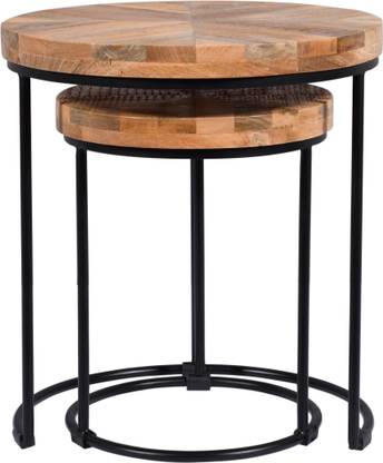 M S HOME DESIGNS Solid Wood Nesting Table
