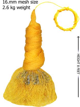YASHNET CASTNET 8. FEET HEIGHT 2.5KG WEIGHT 16MM THREADS NYLON NO1 Fishing Net