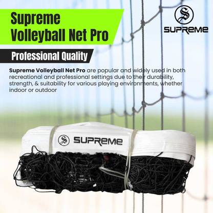 Supreme Volleyball Net PRO 3 MM Nylon Thick with Iron Wire Professional Qlty.10 M X 1 M Volleyball Net