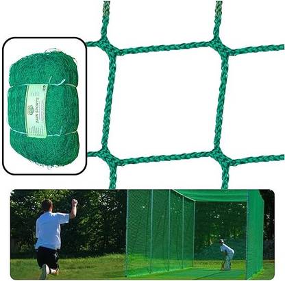 Zain Sports 60Ftx10Ft Cricket Practice Net, Green Nylon Batting Net with 1.5mm Thickness Cricket Net