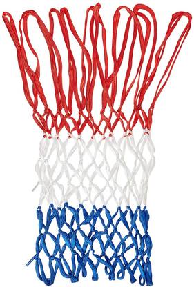 Swikaar Basketball Net 2 PCS Outdoor/Indoor Net (12 Loops) (Red+White+Blue) BBN11 Basketball Net