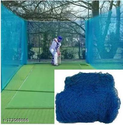 mssports Nylon 100x12 Feet Ground Boundary And Practice Cricket Net BLUE WITH INTER LOCK Cricket Net