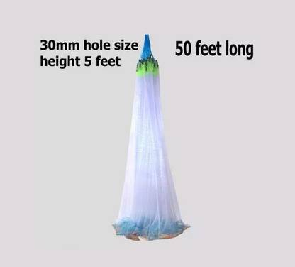 INDIGROW FISHING-NET 75 FEET 20 MM MESH HANDMADE BARRIER NET Fishing Net