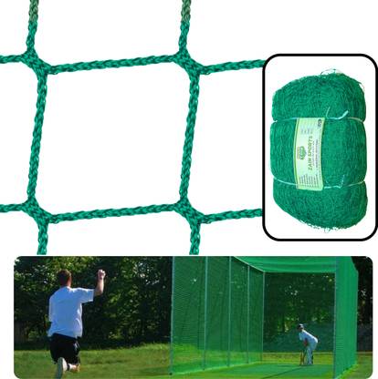 Zain Sports 10Ft.x10Feet Cricket Practice Net, Green Nylon Batting Net with 1.5mm Thickness Cricket Net