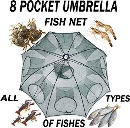 A to Z 8-POCKET UMBRELLA FISHING NET GAP 6mm HEIGHT 1.3f CURVE 4f R 8.6f POCKET R 1.8f Fishing Net