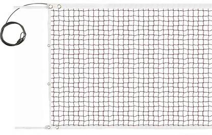 WNE Jaliwale White PVC Fabric SS Wire HDPE Badminton Net Badminton Net