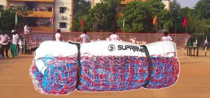 Supreme Ball Badminton Net Triadic Color Tournament Qlty. (Pack Of 1) Badminton Net