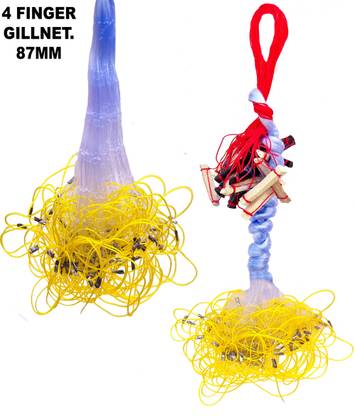 यशनेट GILLNET 4 FINGER 87MM 5 FEET HEIGHT FEET LENGTH SHISHAJAAL नेट