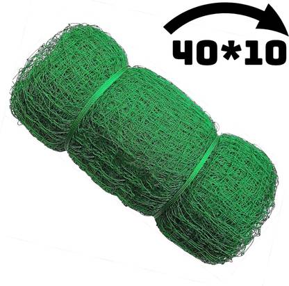 I2SERVICES Heavy-Duty Cricket Net for Safe & Effective Training (Green, 40*10 Ft) Cricket Net