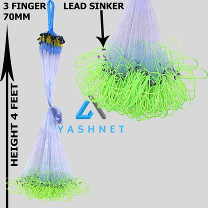 YASHNET 3 FINGER GILLNET 60MM FEET HEIGHT 55 T O6 0 FEET LENGTH SHISHAJAAL Fishing Net
