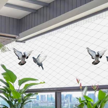 KUBER INDUSTRIES Nylon Bird Net for Balcony|Child Protection Net|Pigeon Anti Bird Net|10X10|White Bird Net