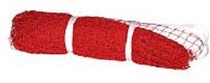 A1VK Sports Nylon Badminton Net With Upper Side White Tape (Red) Badminton Net