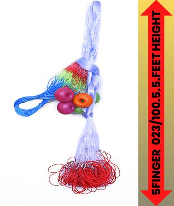 YASHNET GILLNET 5 FINGER GILLNET 100 50FEET LENGTH SHISHAJAAL Fishing Net