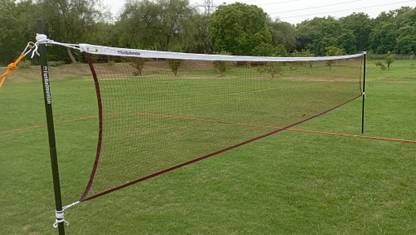 FunBadmenton Outdoor Portable Nylon Badminton Net, Foldable Stand Poles, Practice Badminton Net