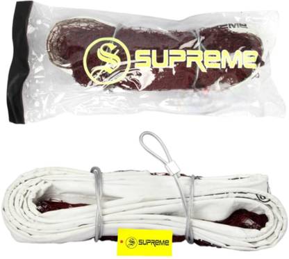 Supreme Badminton Net Nylon (Super) Professional Net With Iron Wire (Pack Of 1) Badminton Net
