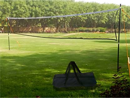 FunBadmenton Portable Foldable Badminton Net Set with Foldable Stand & Carry Bag With 6.1M Badminton Net