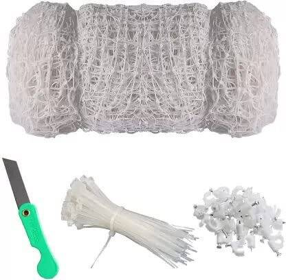 I Geon Bird/Pigeon/Monkey/Safety Net For BalconyWhite_8x10Ft._12Ply80Sqft. Bird Net