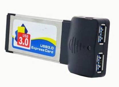 Mak World 2 Ports USB 3.0 Express PCMCIA Card for Laptop Network Interface Card