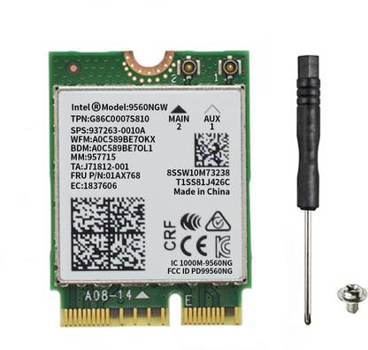 HASTHIP Wireless-AC 9560NGW 802.11ac Bluetooth 5.0 Support M.2 WiFi MU-MIMO CNV Network Interface Card