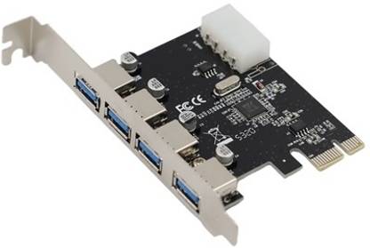 MILLENNIUM TECHNOLOGY Pci Express 4 Port 3.0 USB Card Network Interface Card