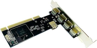 PremiumAV High Speed 5 Ports USB 2.0 Hub PCI Controller Card Controller Adaptor Module Network Interface Card