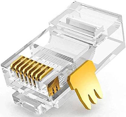 RAREGEAR RJ45 Connectors Cat5 Cat5e CAT6 Pass 23AWG Ethernet Cable Solid Wire ( 10 Pcs ) Network Interface Card
