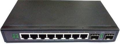 HANUTECH Gigabit L2 Web Managed Switch-8 RJ45 2SFP Ethernet Fiber Switch 8 Ports 1000 Mbps Fully Managed Network Switch