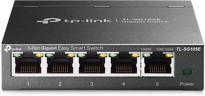 TP-Link TL-SG105E 5-Port Gigabit Easy Smart 5 Ports 1000 Mbps Network Switch