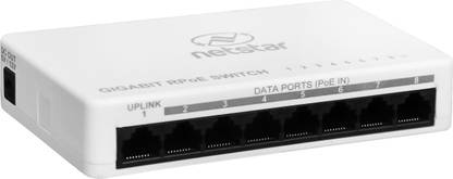 Netstar All Purpose Reverse PoE (RPoE) Switch | Gigabit | NS-8G-RP | 100% Made in India 8 Ports 1000 Mbps Network Switch