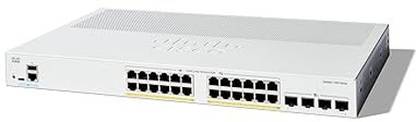 CISCO Catalyst 1300-24p-4x Managed Switch, 24 Port Ge, Poe, 4x10ge Sfp+(C1300-24p-4x) 28 Ports 1000 Mbps Smart Network Switch