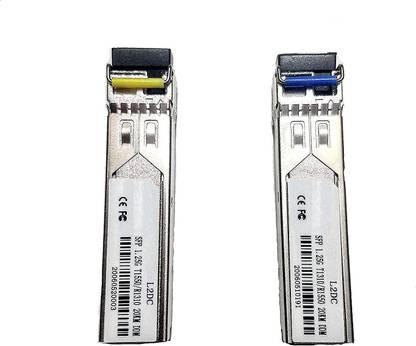 RAMEX Pair of SM 1.25G DDM LC Bidi SFP Module Optical Transceiver 1310/1550nm 20KM 0 Ports 1000 Mbps Unmanaged Network Switch