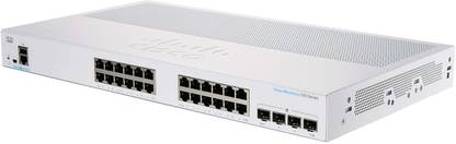 CISCO CBS350-24T-4G Managed Switch | 24 Port GE |4x1G SFP Limited Lifetime Protection 24 Ports 1000 Mbps Smart Network Switch