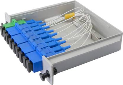 Tasktech PLC Splitter Cassette Type 1:8 Ports FTTH and FTTB Network Fiber Optical Tools 2 Ports 1000 Mbps Network Switch
