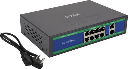 RMX 8 Port POE Swich 10/100 Mbps Uplink POE Swich 8Fe+2Fe Hybrid Ethernet POE Swich 8 Ports 100 Mbps Network Switch