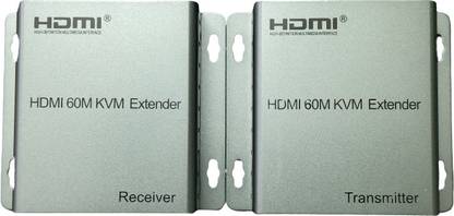 RAMEX Pair of 1080p HDMI Extender Over Cat5e/6 With USB KVM Upto 60M 1 Ports 1000 Mbps Unmanaged Network Switch