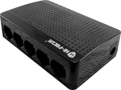 HI-FOCUS 5 Port Ethernet Switch/ 10/100Mbps Desktop Switch/ Ethernet Switch for Industry 5 Ports 100 Mbps Unmanaged Network Switch