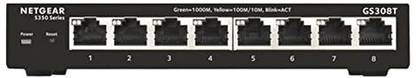 NETGEAR GS308T 8-Port Gigabit Ethernet Smart Managed Pro 8 Ports 1000 Mbps Smart Network Switch