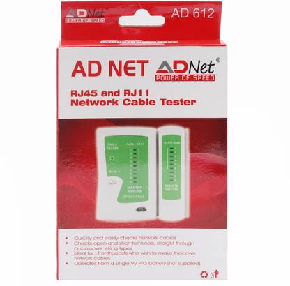 AD NET-POWER OF SPEED RJ45 and RJ11 LAN network Ethernet internet cable Tester 2 Ports 100 Mbps Network Switch
