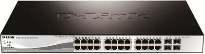 D-Link WebSmart DGS-1210-28P Ethernet Switch 28 Ports 1000 Mbps Unmanaged Network Switch