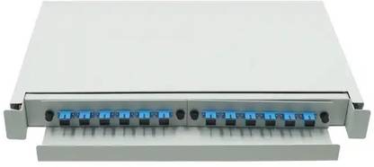 HANUTECH 19" Inches Pigtail Loaded 12 Port SC/PC Rack Mountable LIU/Fiber Patch Panel 0 Ports 1000 Mbps Network Switch