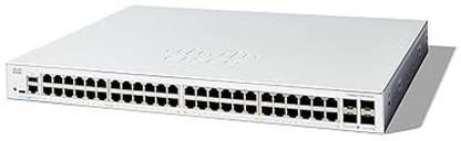 CISCO Catalyst 1300-48t-4g Managed Switch, 48 Port Ge, 4x1ge Sfp, (C1300-48t-4g) 48 Ports 1000 Mbps Smart Network Switch