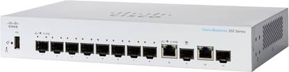 CISCO Business CBS350-8S-E-2G Managed Switch | 8 Port 1G SFP | 2x1G Combo 8 Ports 1000 Mbps Smart Network Switch