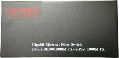 RAMEX 10/100/1000 Gigabit Ethernet Fiber Switch 8XSFP 2XRJ45, Unmanaged Plug N Play 2 Ports 1000 Mbps Unmanaged Network Switch