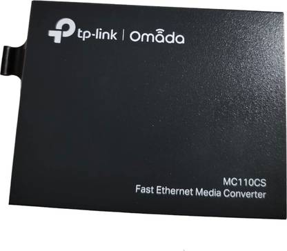 TP-Link MC110CS, Single-Mode 20km range Fiber Media Converter 2 Ports 100 Mbps Smart Network Switch