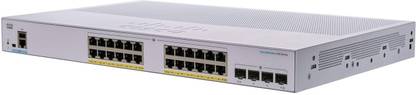 CISCO CBS350-24P-4G Managed Switch | PoE | 4x1G SFP Limited Lifetime Protection 24 Ports 1000 Mbps Fully Managed Network Switch