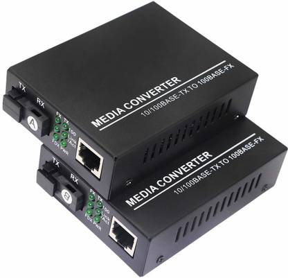 ULTRABYTES Fiber Ethernet Media Converter, Single-Mode 10/100Base-TX to 100Base-FX 1 Ports 100 Mbps Smart Network Switch